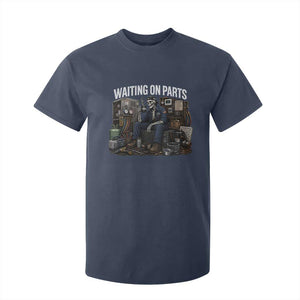 Waiting On Parts HVAC Tech Skeleton Funny Mechanic Graphic T Shirt For Kid