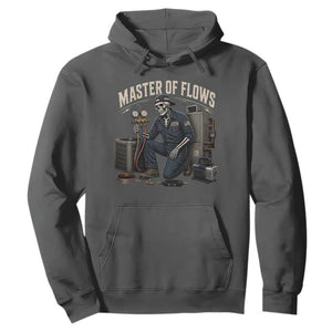 HVAC Tech Skeleton Mechanic Hoodie Master Of Flows Vintage Distressed Graphic