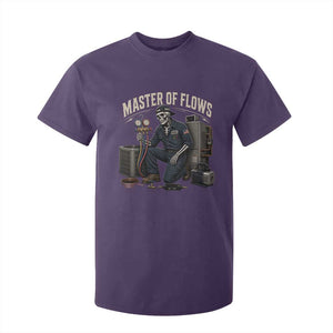 HVAC Tech Skeleton Mechanic T Shirt For Kid Master Of Flows Vintage Distressed Graphic