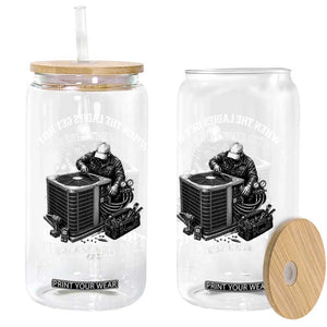 Funny HVAC Technician Graphic Glass Can When The Ladies Get Hot They Call Me