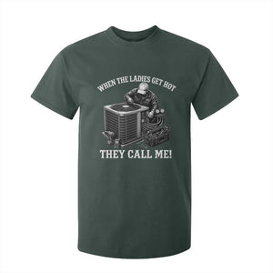 Funny HVAC Technician Graphic T Shirt For Kid When The Ladies Get Hot They Call Me