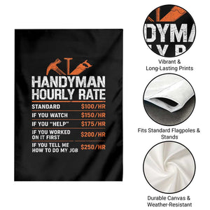 Handyman Hourly Rate Garden Flag Handyman Gifts Contractor Coworker Gift