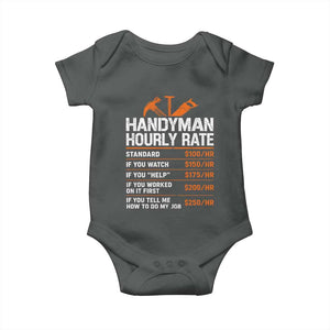 Handyman Hourly Rate Baby Onesie Handyman Gifts Contractor Coworker Gift