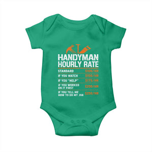 Handyman Hourly Rate Baby Onesie Handyman Gifts Contractor Coworker Gift