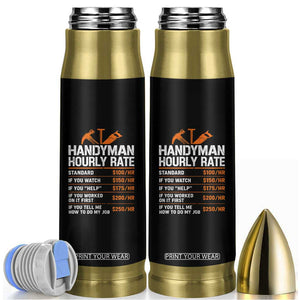 Handyman Hourly Rate Bullet Tumbler Handyman Gifts Contractor Coworker Gift