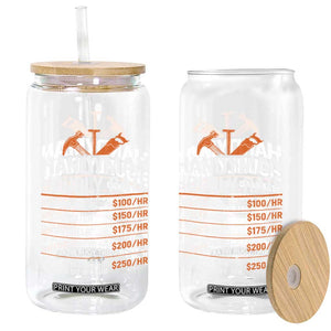 Handyman Hourly Rate Glass Can Handyman Gifts Contractor Coworker Gift