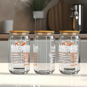 Handyman Hourly Rate Glass Can Handyman Gifts Contractor Coworker Gift