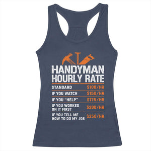 Handyman Hourly Rate Racerback Tank Top Handyman Gifts Contractor Coworker Gift