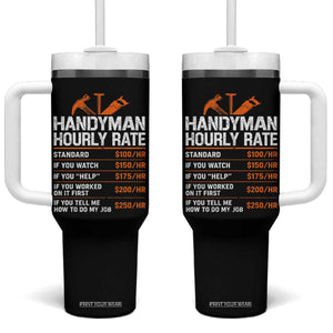 Handyman Hourly Rate Tumbler With Handle Handyman Gifts Contractor Coworker Gift
