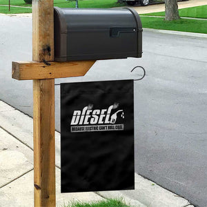Diesel Because Electric Cars Can't Roll Coal Truck Garden Flag Trucker Mechanic Graphic