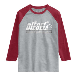 Diesel Because Electric Cars Can't Roll Coal Truck Raglan Shirt Trucker Mechanic Graphic