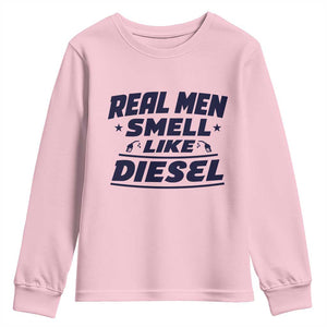 Real Men Smell Like Diesel Truck Mechanic Humor Youth Sweatshirt