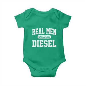 Funny Truck Mechanic Baby Onesie Real Men Smell Like Diesel