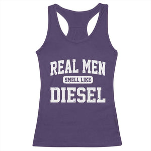 Funny Truck Mechanic Racerback Tank Top Real Men Smell Like Diesel
