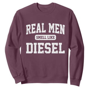 Funny Truck Mechanic Sweatshirt Real Men Smell Like Diesel