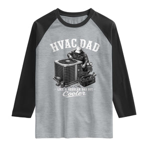 HVAC Dad Raglan Shirt Funny Technician Fathers Day Graphic