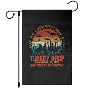 WKRP Turkey Drop Garden Flag Funny Thanksgiving Day First Annual WKRP TS10 Black Print Your Wear