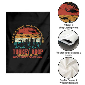 WKRP Turkey Drop Garden Flag Funny Thanksgiving Day First Annual WKRP TS10 Print Your Wear