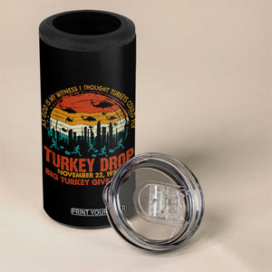 WKRP Turkey Drop 4 in 1 Can Cooler Tumbler Funny Thanksgiving Day First Annual WKRP TS10 Print Your Wear