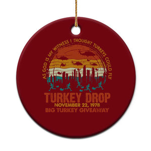 WKRP Turkey Drop Ceramic Ornament Funny Thanksgiving Day First Annual WKRP TS10 1pc Red Print Your Wear