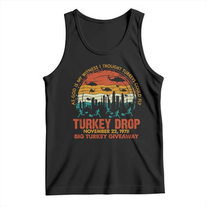 WKRP Turkey Drop Tank Top Funny Thanksgiving Day First Annual WKRP TS10 Black Print Your Wear