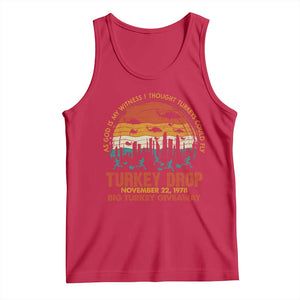 WKRP Turkey Drop Tank Top Funny Thanksgiving Day First Annual WKRP TS10 Red Print Your Wear