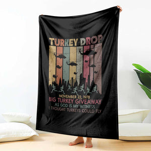 WKRP Turkey Drop Throw Blanket Retro First Annual WKRP Funny Thanksgiving Day TS10 Print Your Wear