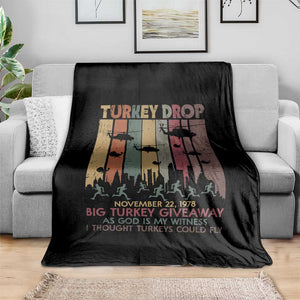 WKRP Turkey Drop Throw Blanket Retro First Annual WKRP Funny Thanksgiving Day TS10 Print Your Wear