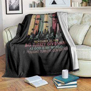 WKRP Turkey Drop Throw Blanket Retro First Annual WKRP Funny Thanksgiving Day TS10 Print Your Wear