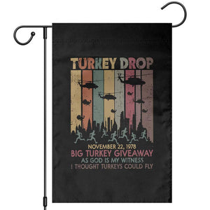 WKRP Turkey Drop Garden Flag Retro First Annual WKRP Funny Thanksgiving Day TS10 Black Print Your Wear