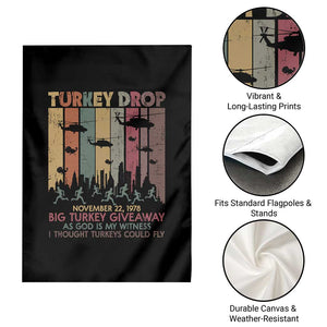 WKRP Turkey Drop Garden Flag Retro First Annual WKRP Funny Thanksgiving Day TS10 Print Your Wear