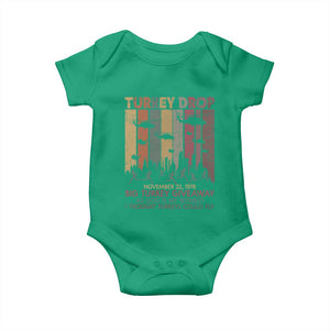 WKRP Turkey Drop Baby Onesie Retro First Annual WKRP Funny Thanksgiving Day TS10 Irish Green Print Your Wear