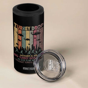 WKRP Turkey Drop 4 in 1 Can Cooler Tumbler Retro First Annual WKRP Funny Thanksgiving Day TS10 Print Your Wear