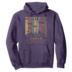 WKRP Turkey Drop Hoodie Retro First Annual WKRP Funny Thanksgiving Day TS10 Purple Print Your Wear