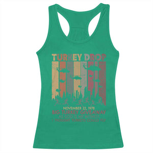 WKRP Turkey Drop Racerback Tank Top Retro First Annual WKRP Funny Thanksgiving Day TS10 Irish Green Print Your Wear