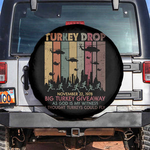 WKRP Turkey Drop Spare Tire Cover Retro First Annual WKRP Funny Thanksgiving Day TS10 No hole Black Print Your Wear