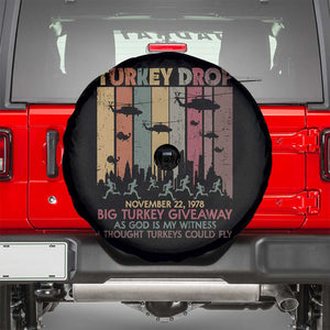 WKRP Turkey Drop Spare Tire Cover Retro First Annual WKRP Funny Thanksgiving Day TS10 Black Print Your Wear
