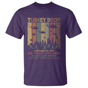 WKRP Turkey Drop T Shirt Retro First Annual WKRP Funny Thanksgiving Day TS10 Purple Print Your Wear