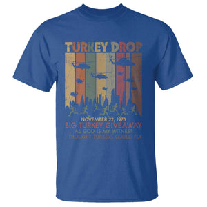 WKRP Turkey Drop T Shirt Retro First Annual WKRP Funny Thanksgiving Day TS10 Royal Blue Print Your Wear