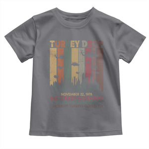 WKRP Turkey Drop Toddler T Shirt Retro First Annual WKRP Funny Thanksgiving Day TS10 Charcoal Print Your Wear