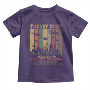WKRP Turkey Drop Toddler T Shirt Retro First Annual WKRP Funny Thanksgiving Day TS10 Purple Print Your Wear