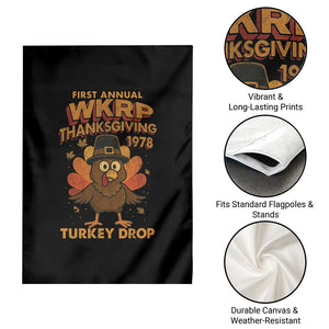First Annual WKRP Garden Flag Funny Thanksgiving Day WKRP Turkey Drop TS10 Print Your Wear
