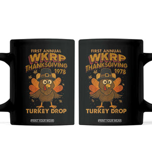 First Annual WKRP Coffee Mug Funny Thanksgiving Day WKRP Turkey Drop TS10 Black Print Your Wear