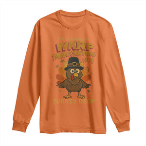 First Annual WKRP Long Sleeve Shirt Funny Thanksgiving Day WKRP Turkey Drop TS10 Orange Print Your Wear