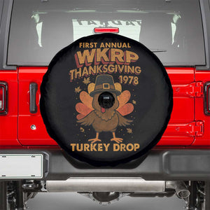 First Annual WKRP Spare Tire Cover Funny Thanksgiving Day WKRP Turkey Drop TS10 Black Print Your Wear