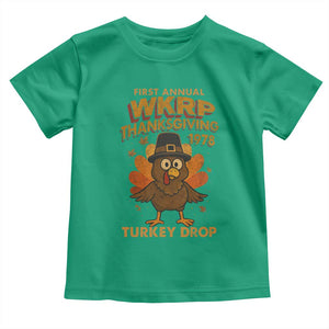 First Annual WKRP Toddler T Shirt Funny Thanksgiving Day WKRP Turkey Drop TS10 Irish Green Print Your Wear