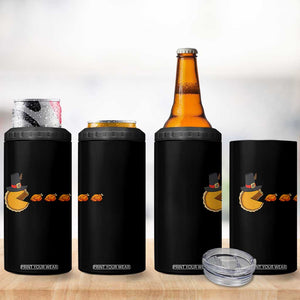 Thanksgiving Video Game 4 in 1 Can Cooler Tumbler Pumpkin Pie Eating Turkey Gamer Patch Day TS10 Print Your Wear