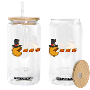 Thanksgiving Video Game Glass Can Pumpkin Pie Eating Turkey Gamer Patch Day TS10 Print Your Wear