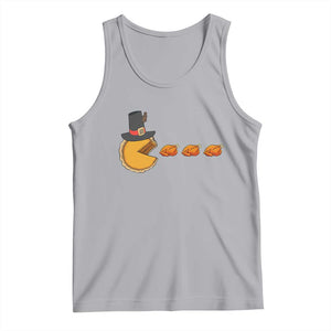 Thanksgiving Video Game Tank Top Pumpkin Pie Eating Turkey Gamer Patch Day TS10 Athletic Heather Print Your Wear