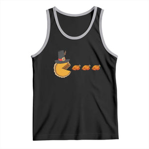 Thanksgiving Video Game Tank Top Pumpkin Pie Eating Turkey Gamer Patch Day TS10 Black Athletic Heather Print Your Wear